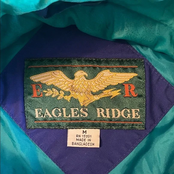 Men's Lightweight vintage 90’s Blue & Teal Shirt Jacket - Picture 5 of 6